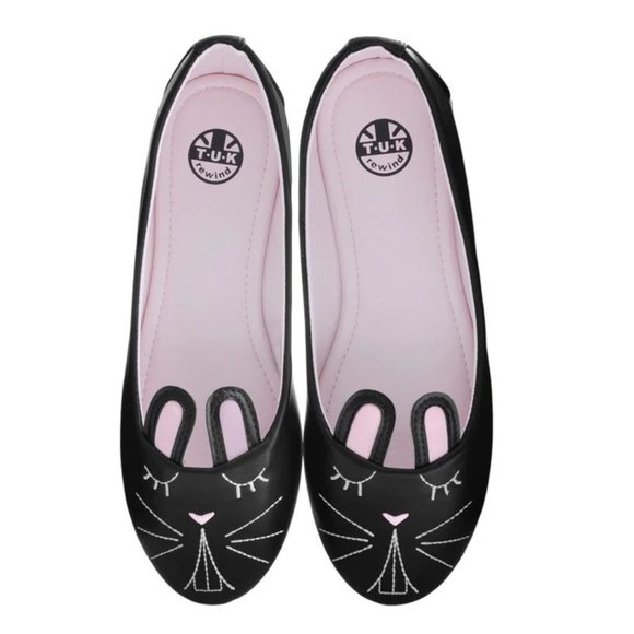 Modcloth T.U.K. Black Bunny Flats - Picture 5 of 5